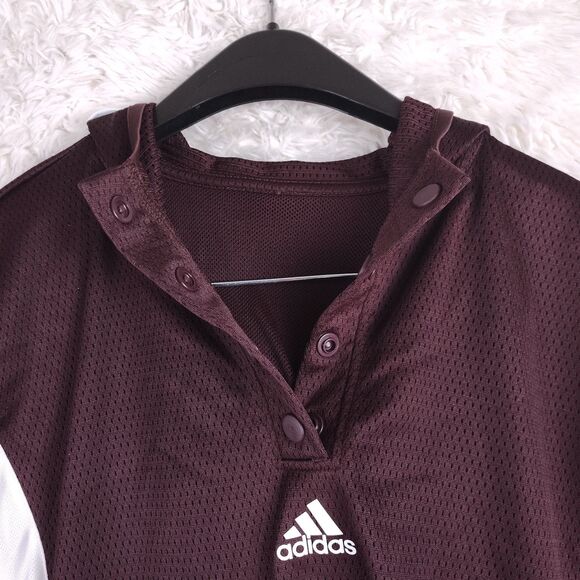 Adidas A&M Jersey Long Sleeve Hoodie Warm Up Practice Sz M - Picture 6 of 11